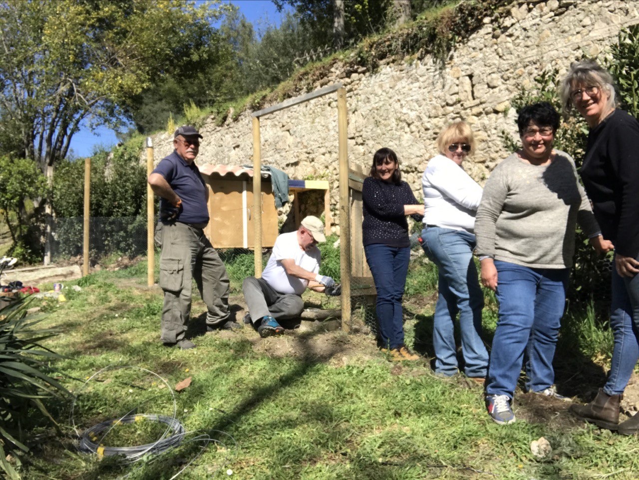 Accrochage du grillage 