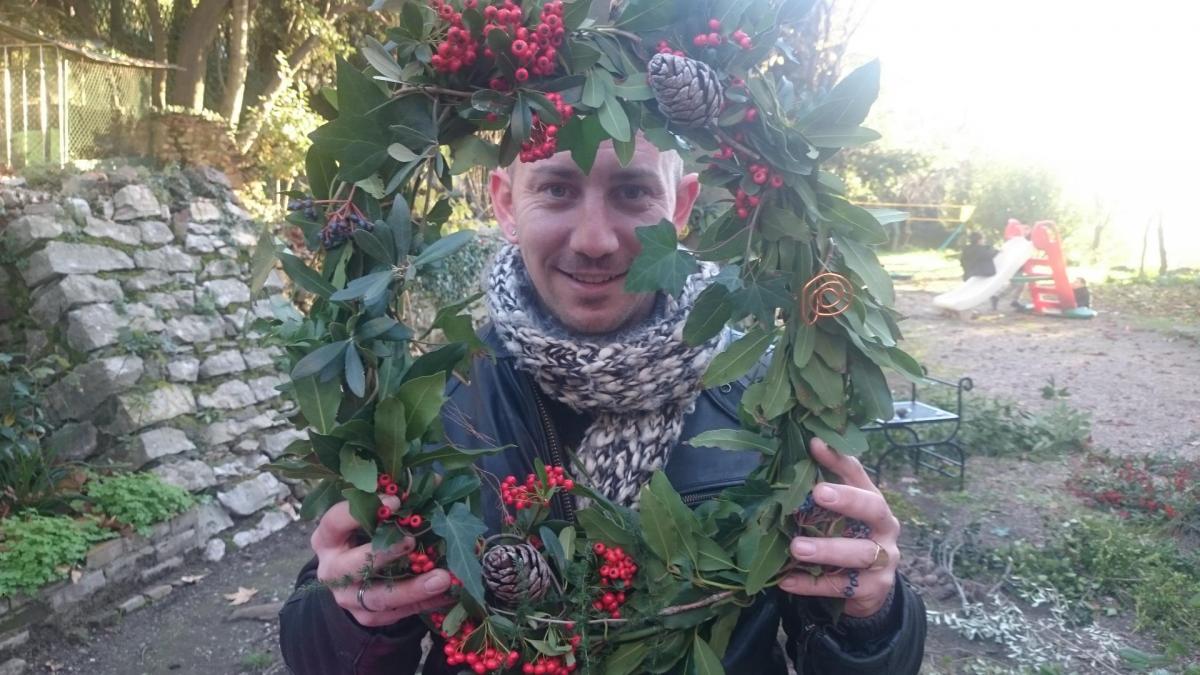 Couronne de Noël au Naturel